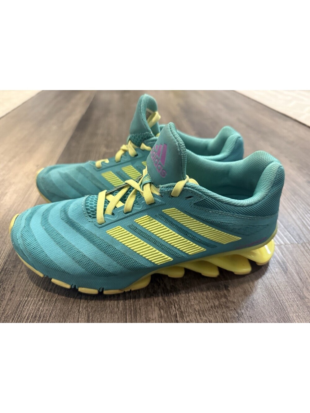 Adidas Springblade Ignite Yellow & Teal Running Shoe Sz 7 NEW B26538 RARE